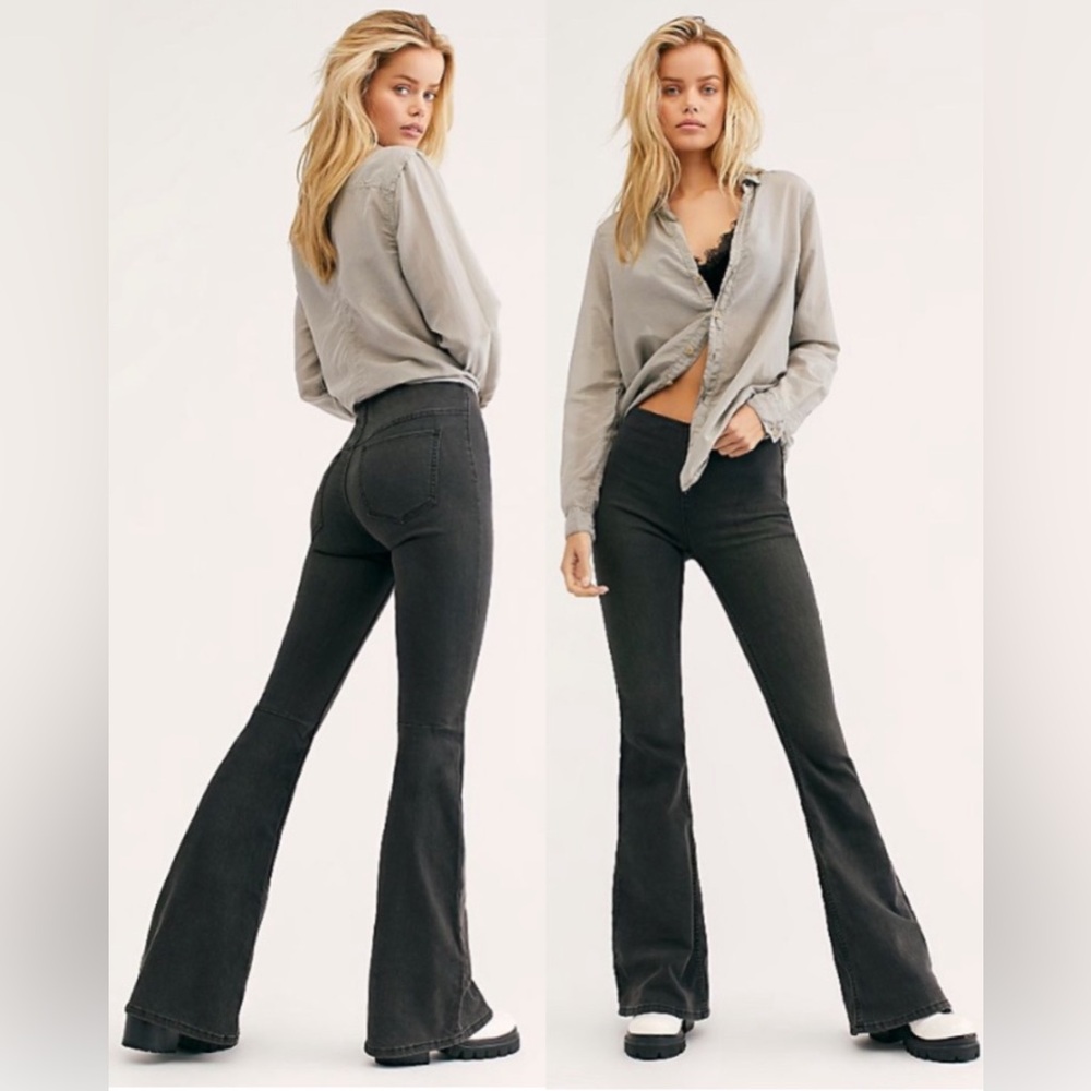 Free People - Penny Pull On Flare Jeans